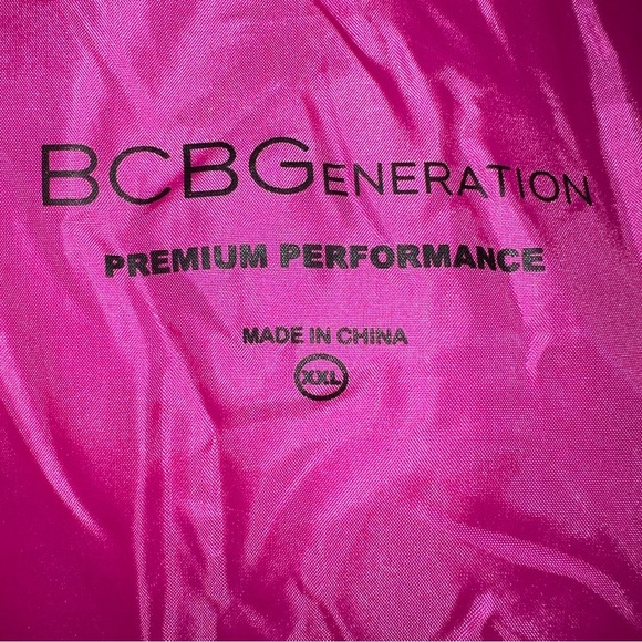BCBGeneration Magenta NWT XXL Puffer Jacket Oversized Hood Knit Cuffs - Picture 12 of 12